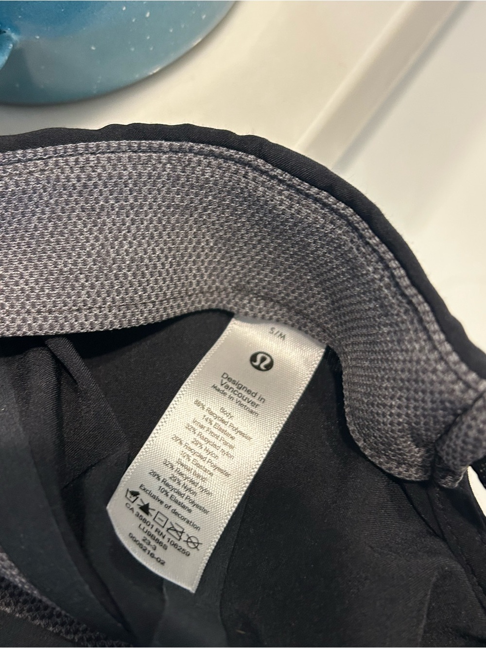lululemon athletica Black and Gray Visor Hat